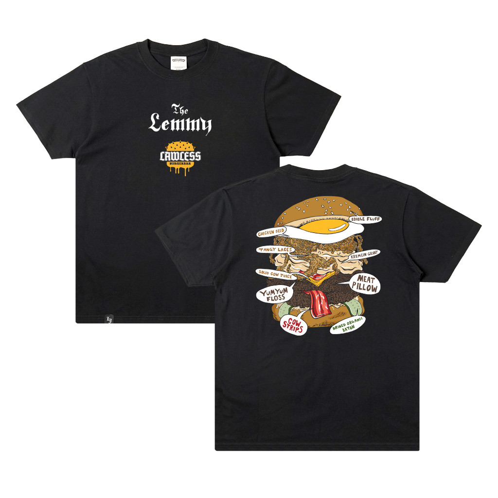 Ship locally Lawless Burgerbar - Burger Bubble Tshirt - Black