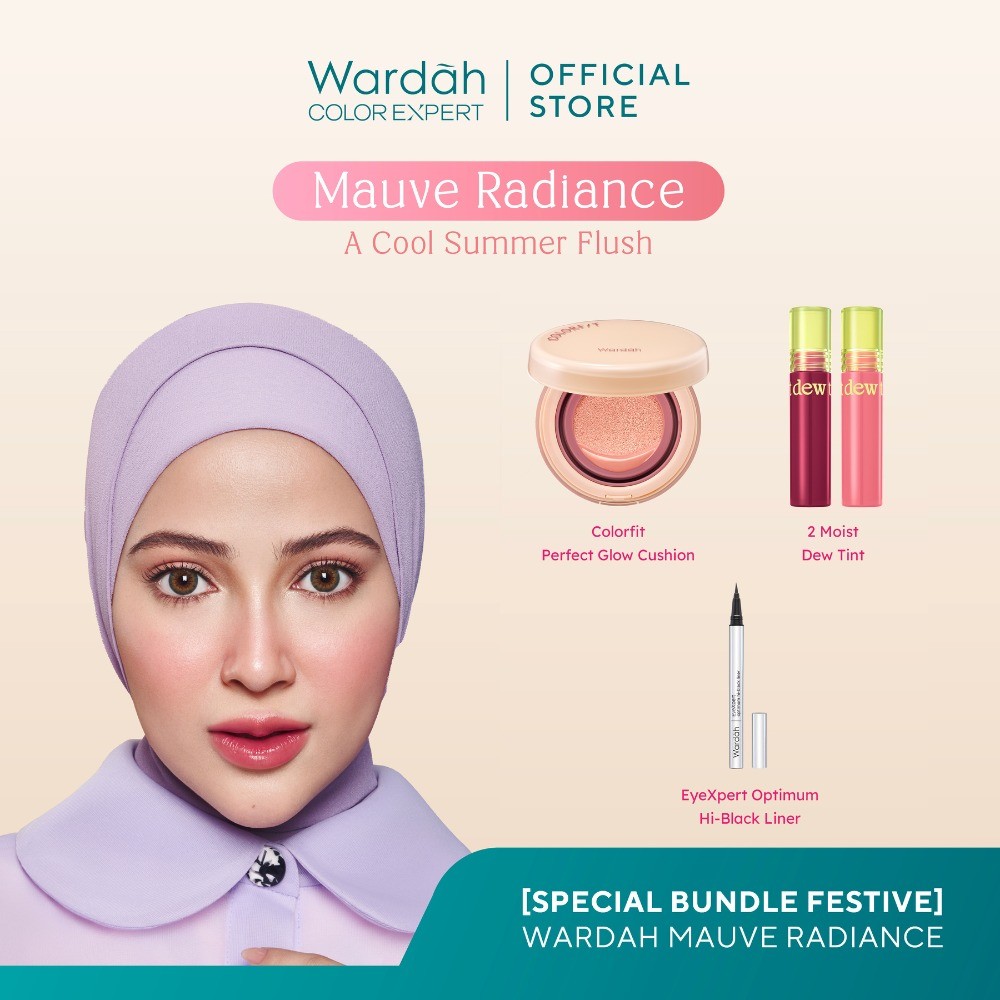 WARDAH Mauve Radiance – A Cool Summer Flush – Colorfit Perfect Glow Cushion, Ombre Moist Dew Tint, E
