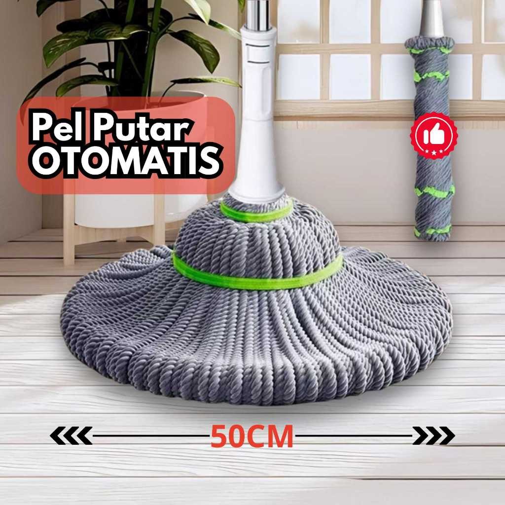 VILLAINSHOP Ultra Praktis Twist Mop 1set alat kain lap pel lantai peras yang praktis untuk membersih