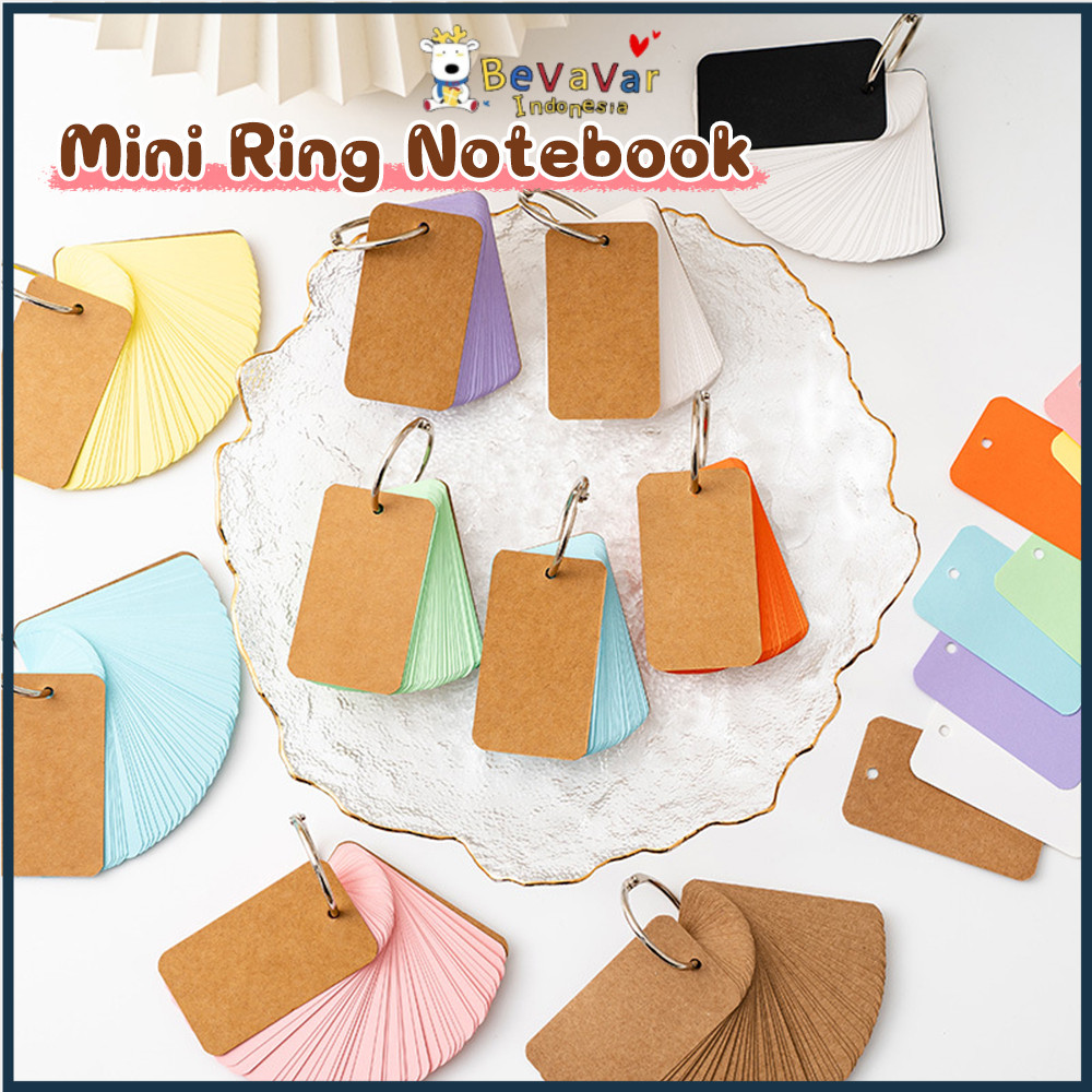 

BEVAVAR Flash Card Kartu Buku Kata Portabel Memopad Dapat Dibuang