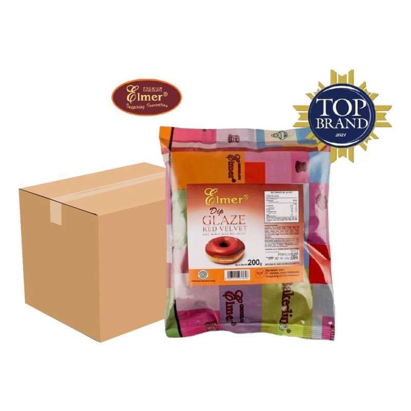 

Elmer Dip Glaze Red Velvet Pouch 1 Karton @ ( 12 x 200gr ) x 5 Bag | Horeca & Bakery Supply