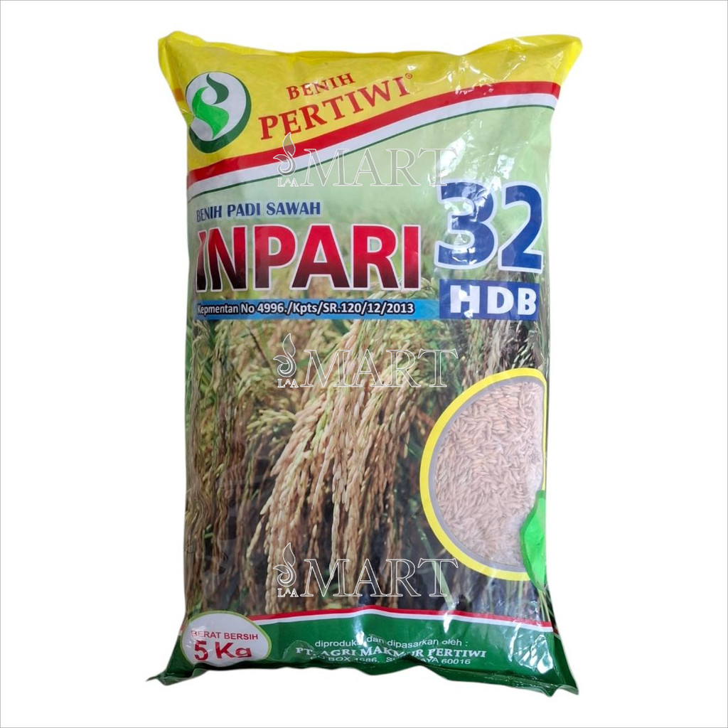 Benih Padi Sawah Unggul INPARI 32 HDB 5 Kg Benih Pertiwi