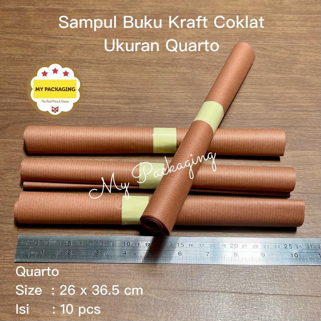 

Alat Tulis - Sampul buku Coklat Kraf ukuran kwarto / boxy - ECER 10 LEMBAR