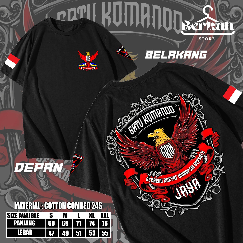 Kaos Ormas GRIB Jaya Gerakan Rakyat Indonesia Bersatu Garuda Team Herkules