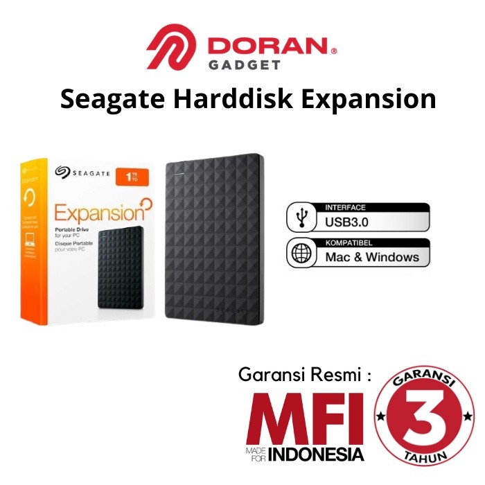 Harddisk | HD External 1TB 2TB 4TB Seagate Expansion - Garansi MFI 3 Tahun