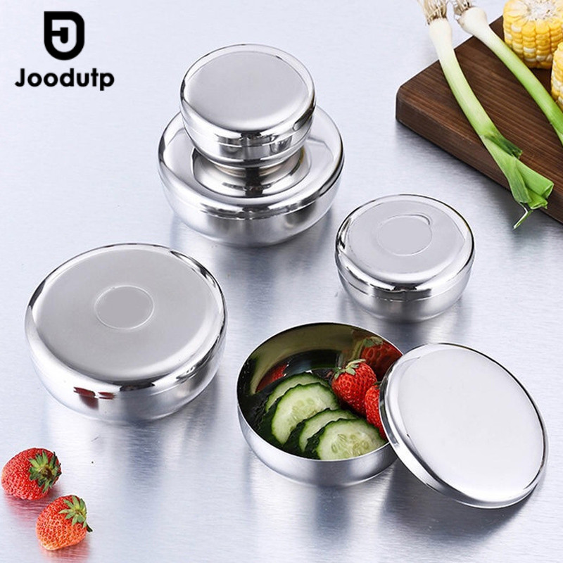 JOODUTP Mangkok Stainless Korea / Mangkuk Korea Stenlis / Mangkok Nasi + Tutup Korea Stainless Steel