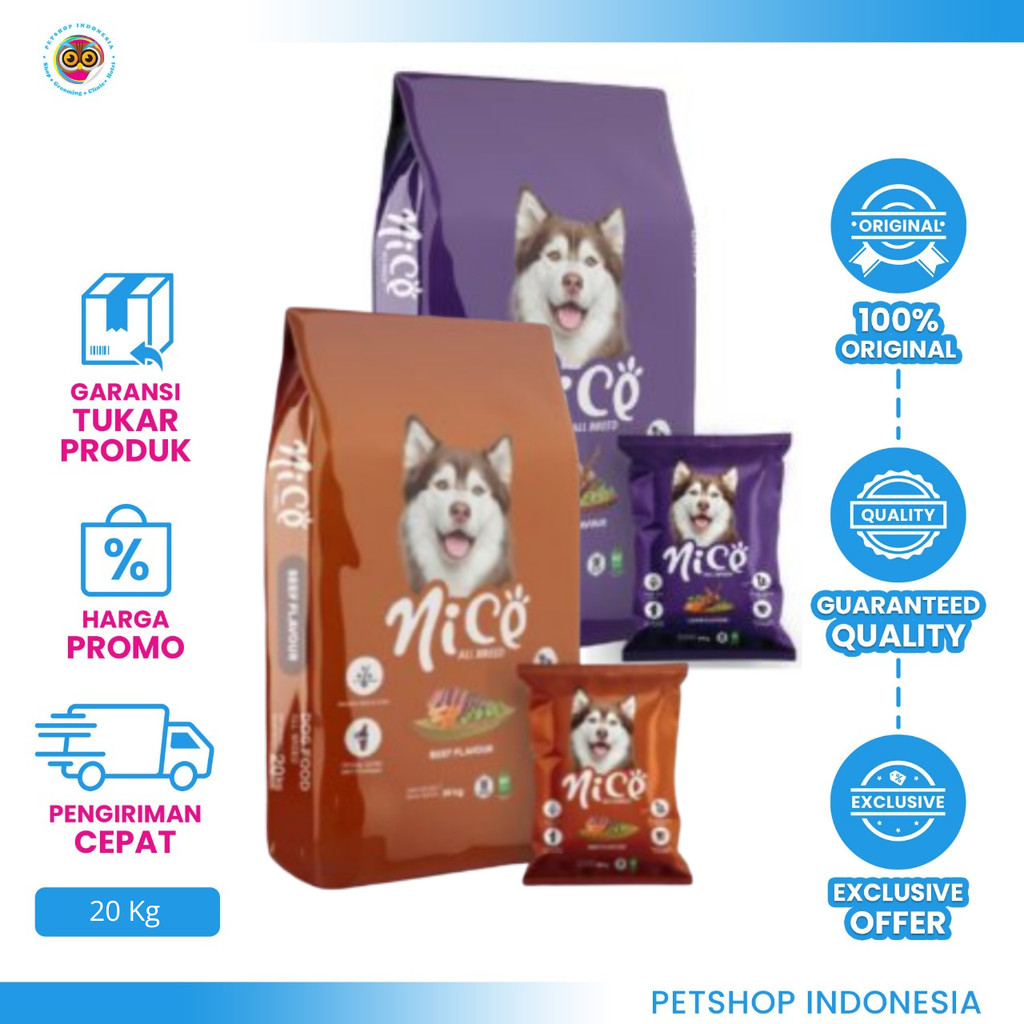Sco KHUSUS GOSEND Nice Dog Food 20kg - Makanan Kering Anjing