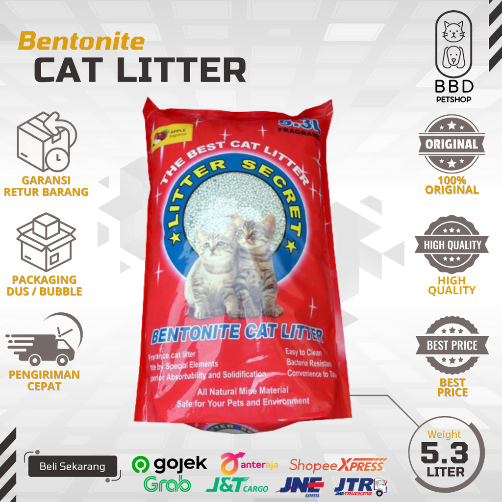Pasir Bentonite Cat Litter Secret 5.3 Liter