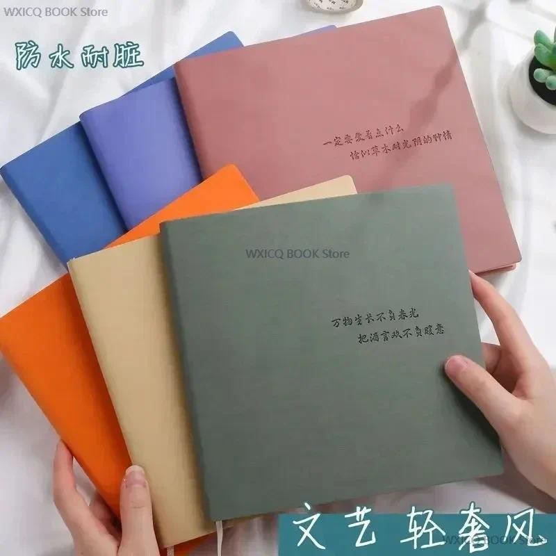 

Square Notebook Substyle Simple Checkered Manual Ledger Student Diary Super Thick Blank Book Journal 19*19 Notebook