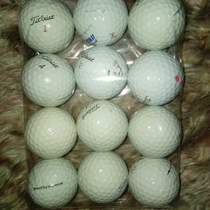 promo  -BOLA GOLF BEKAS TITLEIST PRO V1 DAN PRO V1X 12 PCS