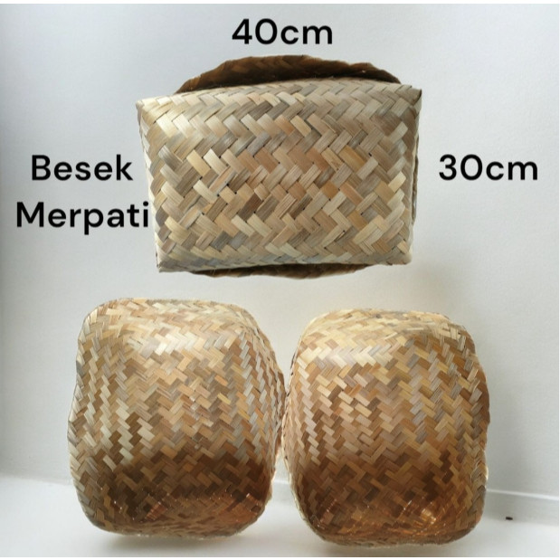 

Besek Bambu Anyaman 40x30x20 (1pasang) Promo COD