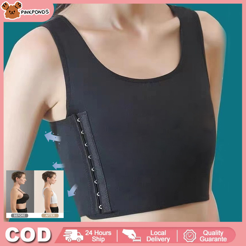 M-3XL Rompi Kamisol Tipis Pakaian Dalam Korset Wanita Breast Binder Tidak Ada Bantalan Bra Bagian Ti