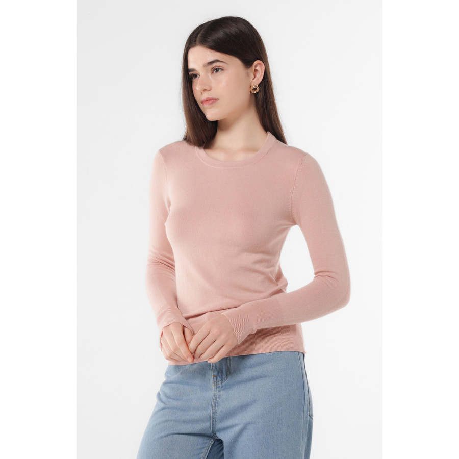 MINIMAL - Lamiere - Sweater Slim Fit Wanita - Pink