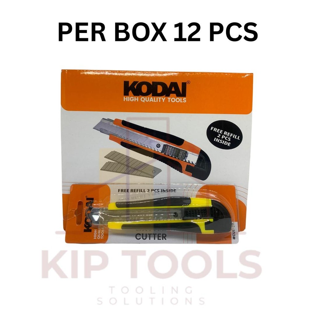 

KODAI - 1 KOTAK 12PCS Pisau Cutter Lapis Karet Besar / Cutter Auto Lock