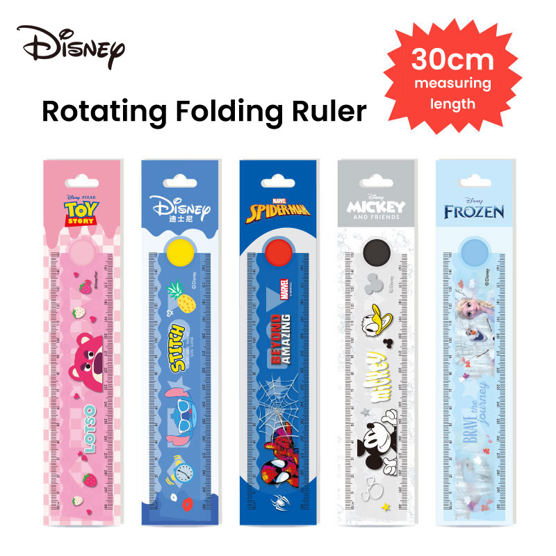 

Disney Rotating Folding Ruler 30cm Student Supplies Math Measuring Rulers
