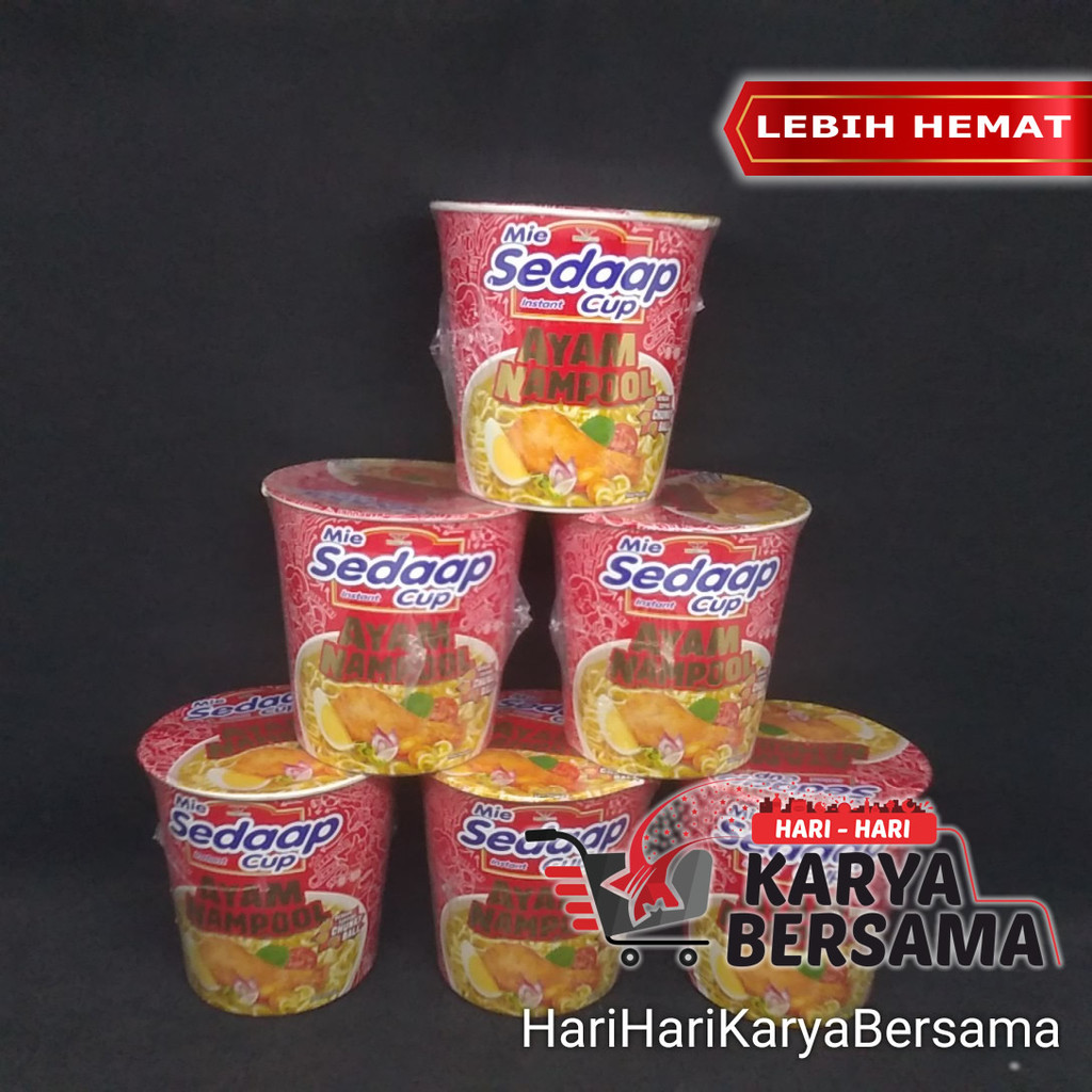 

MAKANAN MI INSTAN MIE SEDAAP SEDAP CUP AYAM NAMPOL PACK 6'S X 75GR