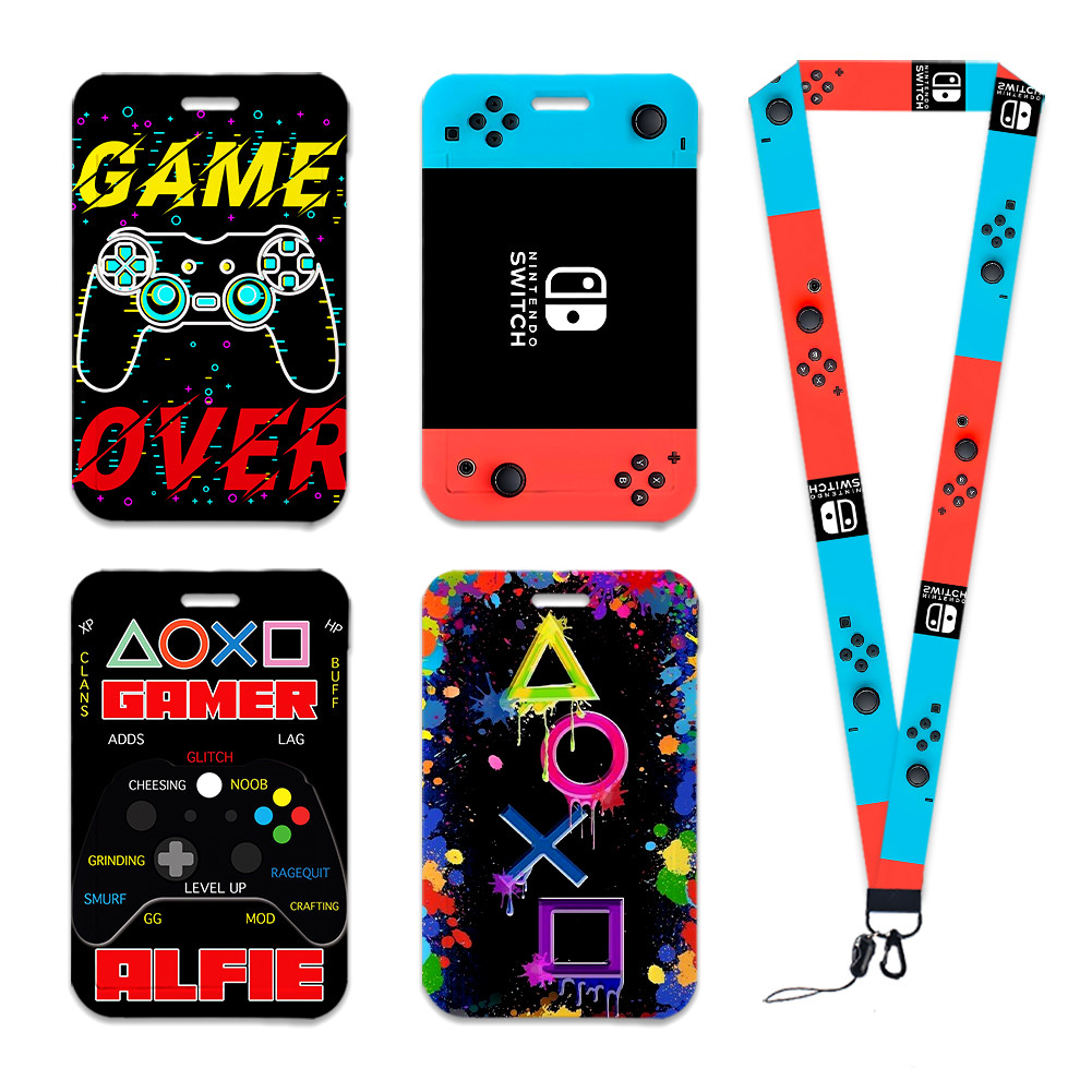 

Name Badge Holder Games Lanyard Card Holder Holder Student Credential For Pass Card Credit Card Straps Key Ring Gift