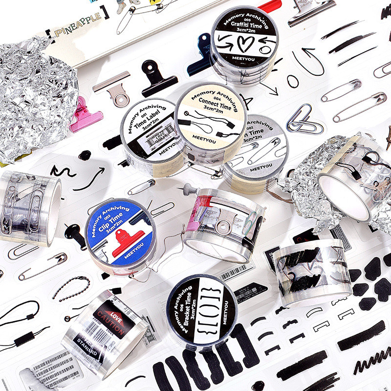 

1pcs/1lot Decorative Adhesive Tapes Memory Filing Junk Journal DIY Paper Japanese Masking Scrapbooking Stickers