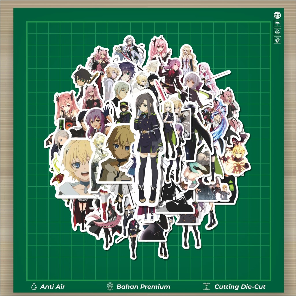 

HOT 50 PCS Stiker Anime Seraph of the End Stiker Fashion Cars Decal Dingin Kartu Album Custom Vinyl Anti Air- Sticker Aesthetic Buku Journal Koper Casing HP Tablet Laptop Helm Motor Botol Minum