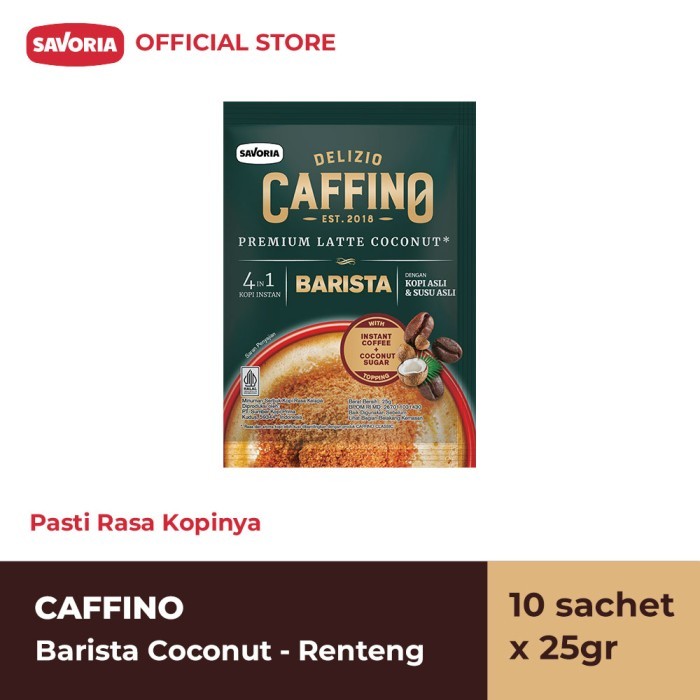 

Caffino Barista Coconut Renteng - Bubuk Kopi Instan 10 Sachet x 25g