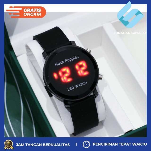 Jam Tangan Wanita Fashion Hush Puppies TW 8741 LED Touch Watch - Bisa Bayar Ditempat - COD - Murah