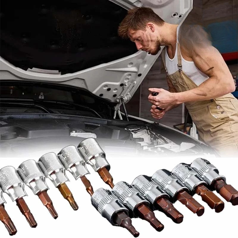 6pcs/Set Mata hexagonal Hex Bit Socket 1/4 inch Mata hexagonal Hex Bit Socket