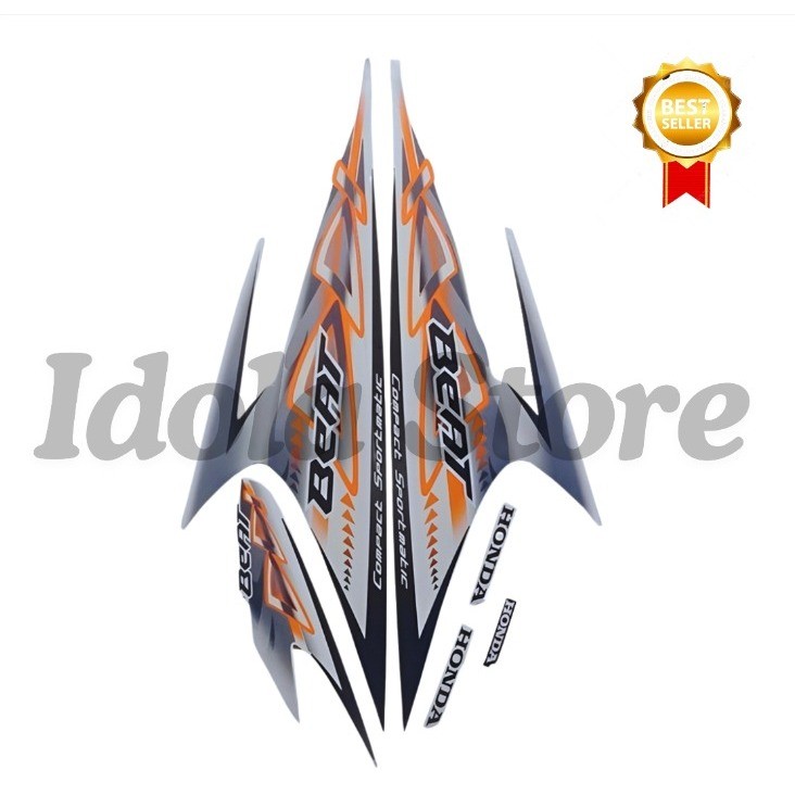 Sticker Striping Motor Honda Beat Karbu 2012 Hijau list body motor beat Karbu 2012