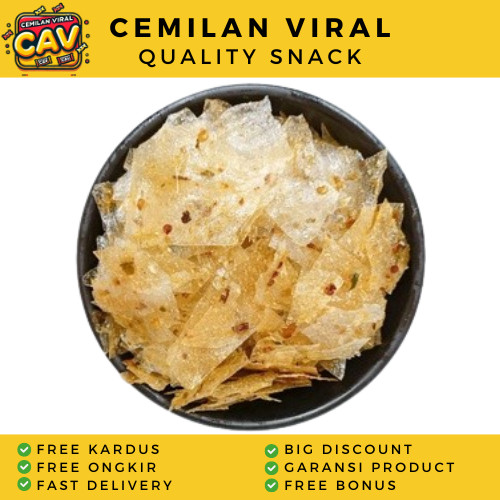 

CAV KERIPIK KACA ASIN DAUN JERUK 1Kg Keripik Kaca Pedes Daun Jeruk Keripik Kaca Cabe Ijo Kripca