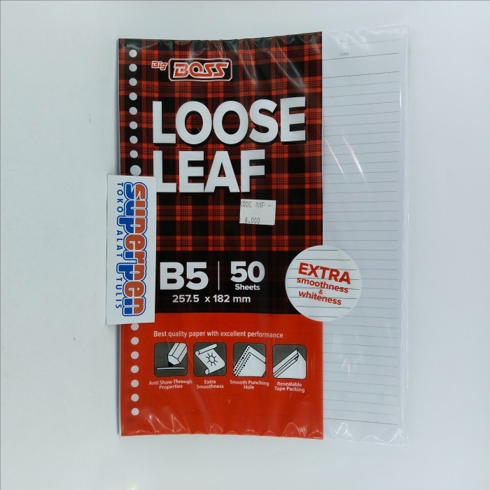 

Loose Leaf Isi Binder B5 Isi 50 Lembar Bigboss