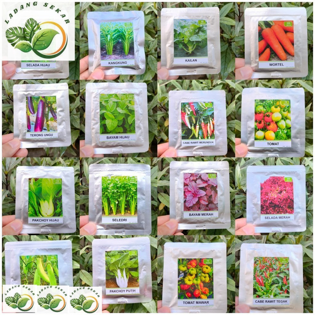 Benih Sayuran Lengkap Kemasan benih sayur dan benih buah repack seed - Benih Bibit Paket Ekonomis - 
