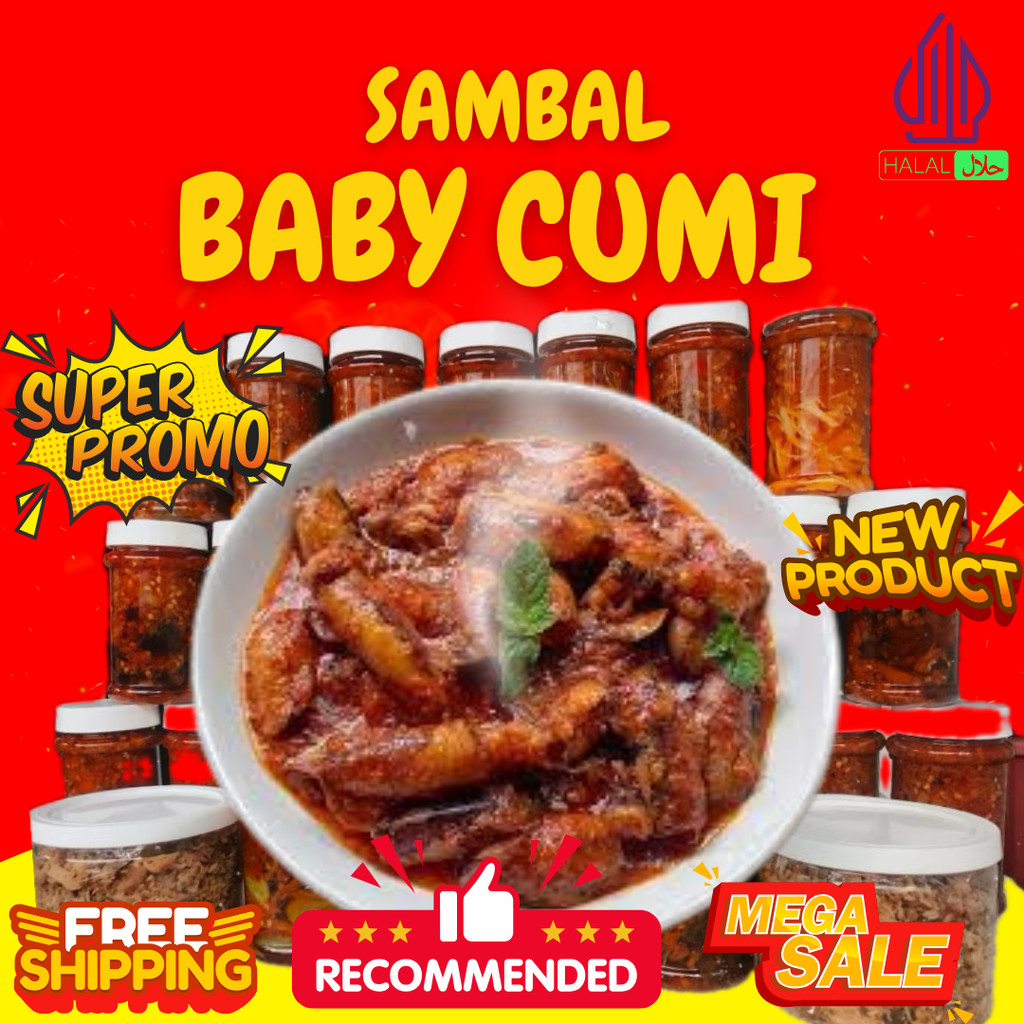 

Sambal Baby cumi legendaris rempah 120 gr nyambel