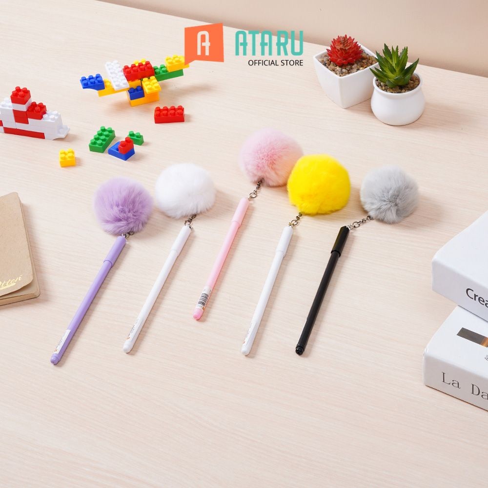 

Ataru Pulpen Pendant Fur Colors Random Pena Ballpoint Pen Bolpoin Alat Tulis Lucu