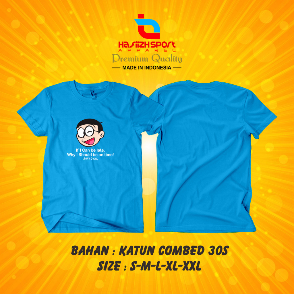 BAJU KAOS LUCU NOBITA DORAEMON PREMIUM DISTRO