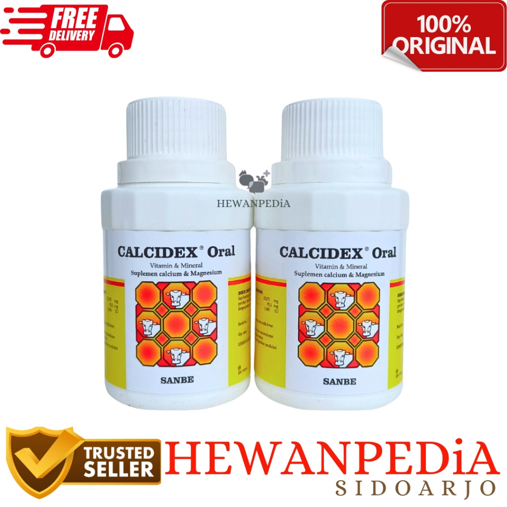 CALCIDEX ORAL 100 ml Obat Milk Fever, Hypocalcemia Hewan, Ternak, Sapi Hewanpedia Obat Anjing Kucing