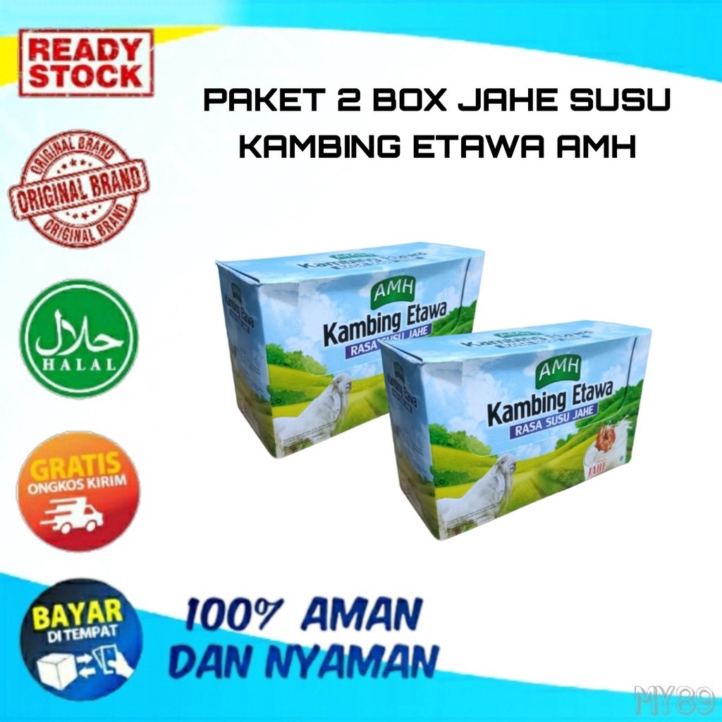 

PAKET 2BOX SUSU KAMBING ETAWA PLUS JAHE AMH ISI 20SACHET