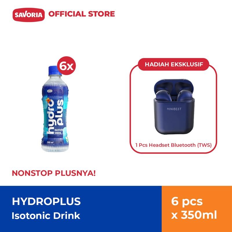 

Hydroplus Isotonic 6 Pcs x 350ml + Gratis Headset Bluetooth (TWS)