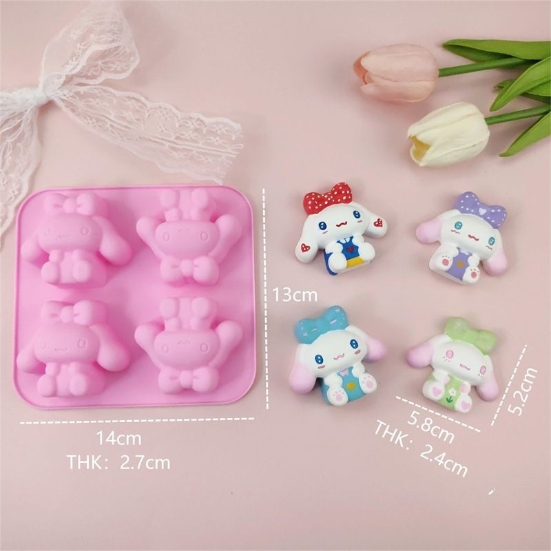 HH Cetakan Cinnamoroll Jelly Es Batu Coklat Kue Puding Silikon Kartun Karakter Sanrio Lucu Cake