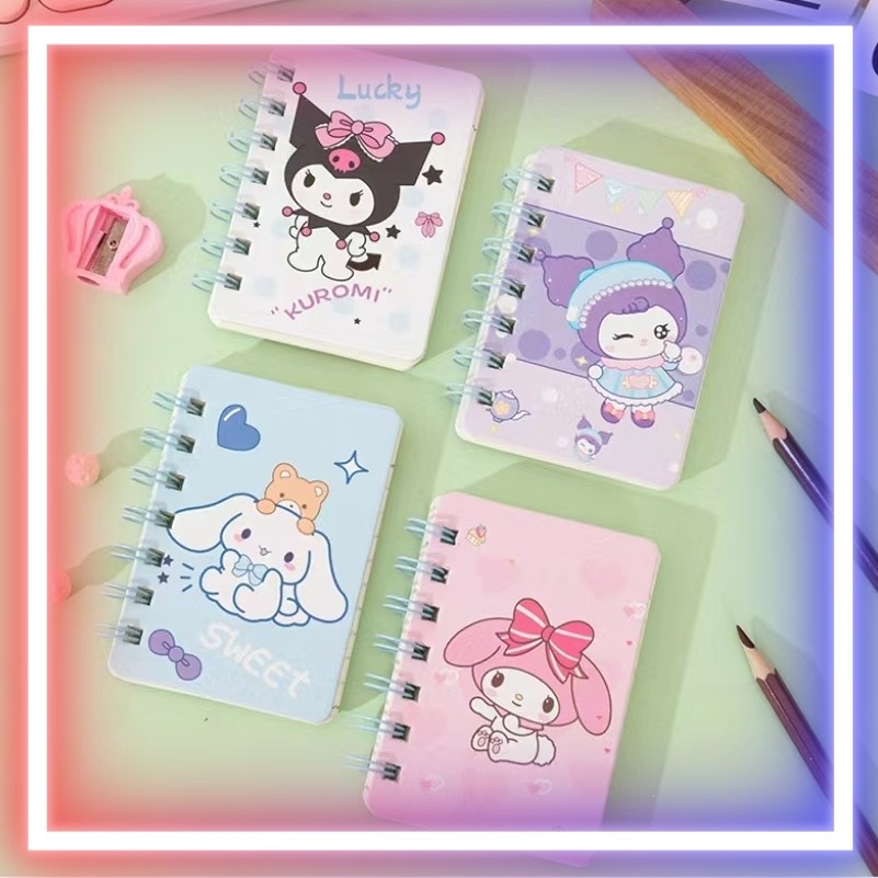 

Buku Notebook Mini Ring A7 Motif Sanrio Space Kuromi Melody Cinnamonroll - OS0297