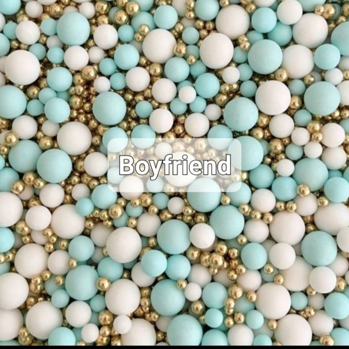 

✨TERLARIS -50gr Edible Sprinkle Import / Beads Sugar Icing for Cake / Trimit - Boyfriend, 25gr