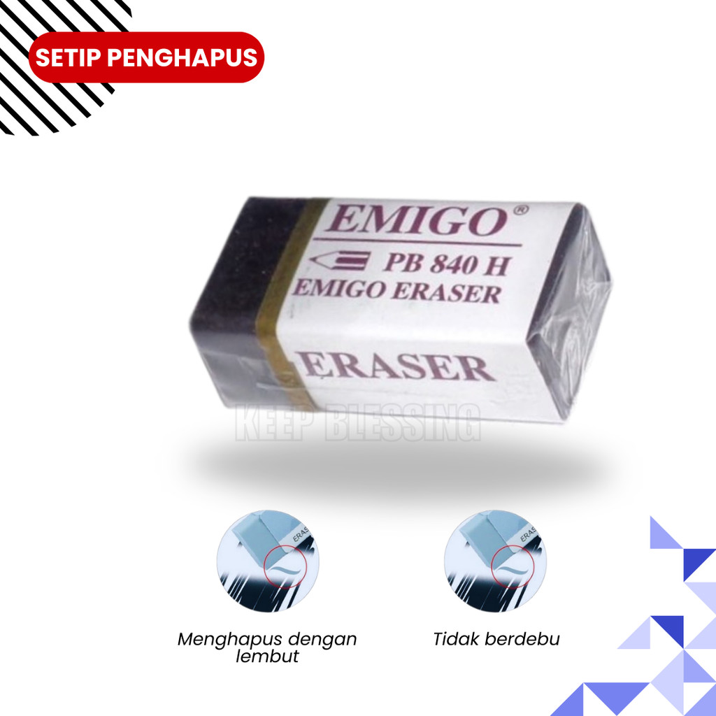 

2 Pcs / Penghapus / Setip / Eraser / Penghapus Pensil / Hitam Putih / Duta Gemilang