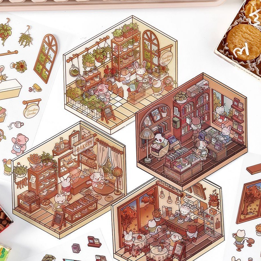 

Open Today series 3D Decor Sticker Sheet Stiker 3D Dekorasi Ruangan Sticker Premium Satisfying Decoration Mainan Anak Korean