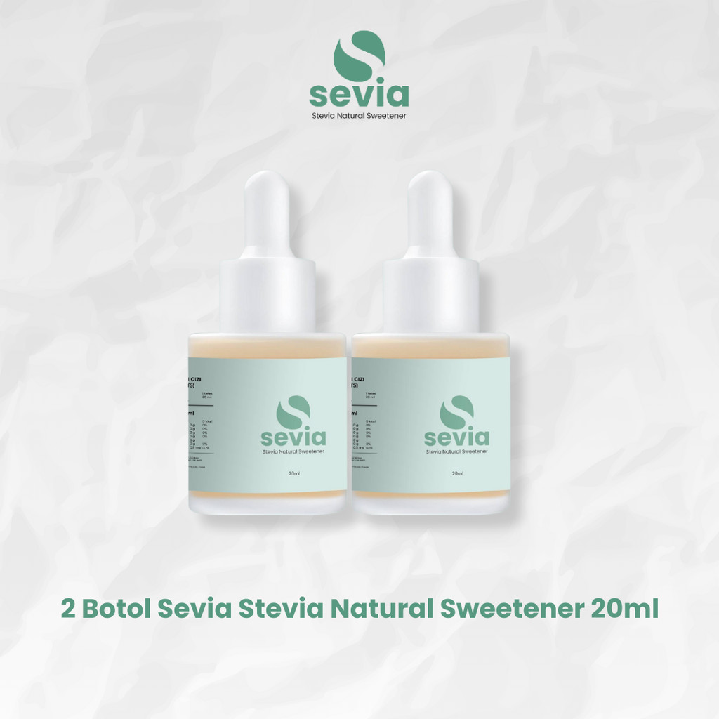 

2 Botol Sevia Stevia Natural Sweetener 20ml Pemanis Alami Pengganti Gula 0 Kalori dari Daun Stevia