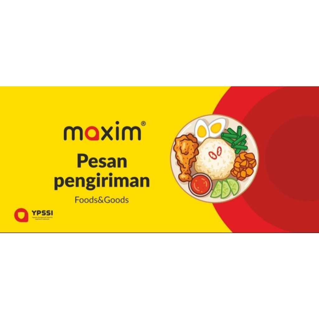 STIKER MAXIM PRIORITAS KACA BELAKANG 2024 LOGO FOOD