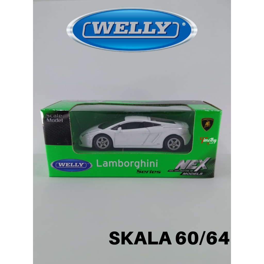 Diecast Welly Nex Skala 60 Lamborghini Gallardo LP560-4 Putih