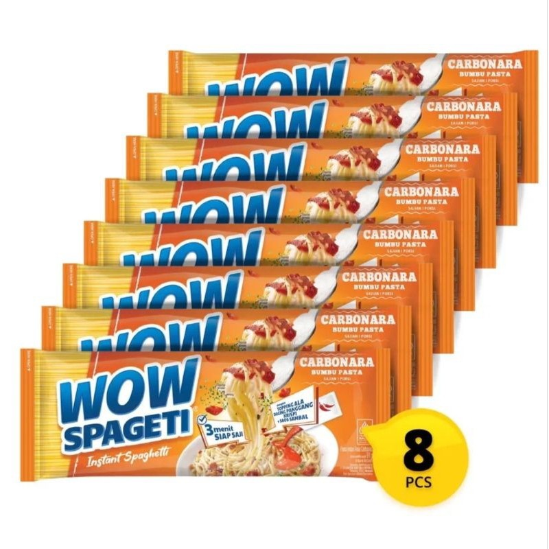 

[Banana Mart] 8 pcs Pasta WOW Spageti Creamy Carbonara atau Meaty Bolognese Viral Enak