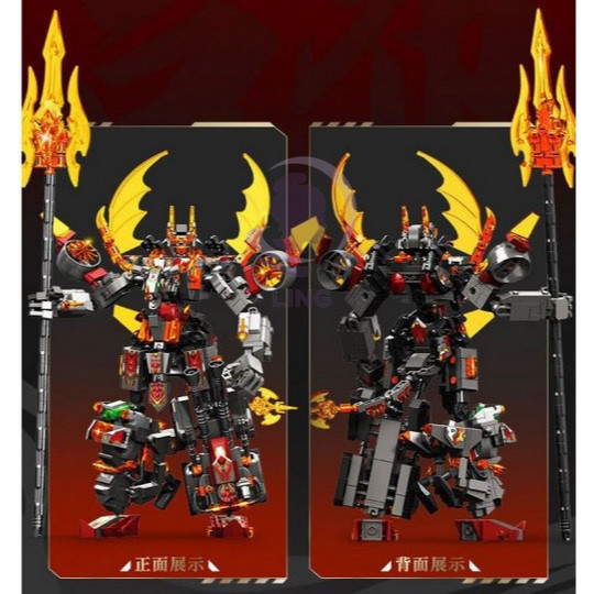 Sembo Block  Lava Wargod Mecha robot 4in1 -103364-103367