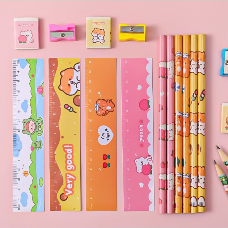 

❀SS❀ PAKET ALAT TULIS 5 IN 1 / ALAT TULIS SET 5 IN 1 / STATIONERY SET PERLENGKAPAN SEKOLAH MURAH