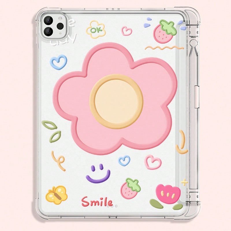 

For iPad Case iPad 10th Gen 12.9 4th 5th 6th Air 4th 5th 10.9 Pro 11 2nd 3rd 4th iPad 10.2 with Pen Slot TPU Transparent Cover