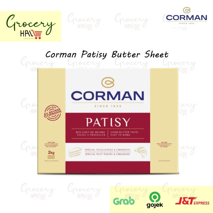 

[Terbaru] CORMAN PATISY BUTTER SHEET ( UNSALTED BUTTER ) 2KG [ BUTTER PASTRY ]