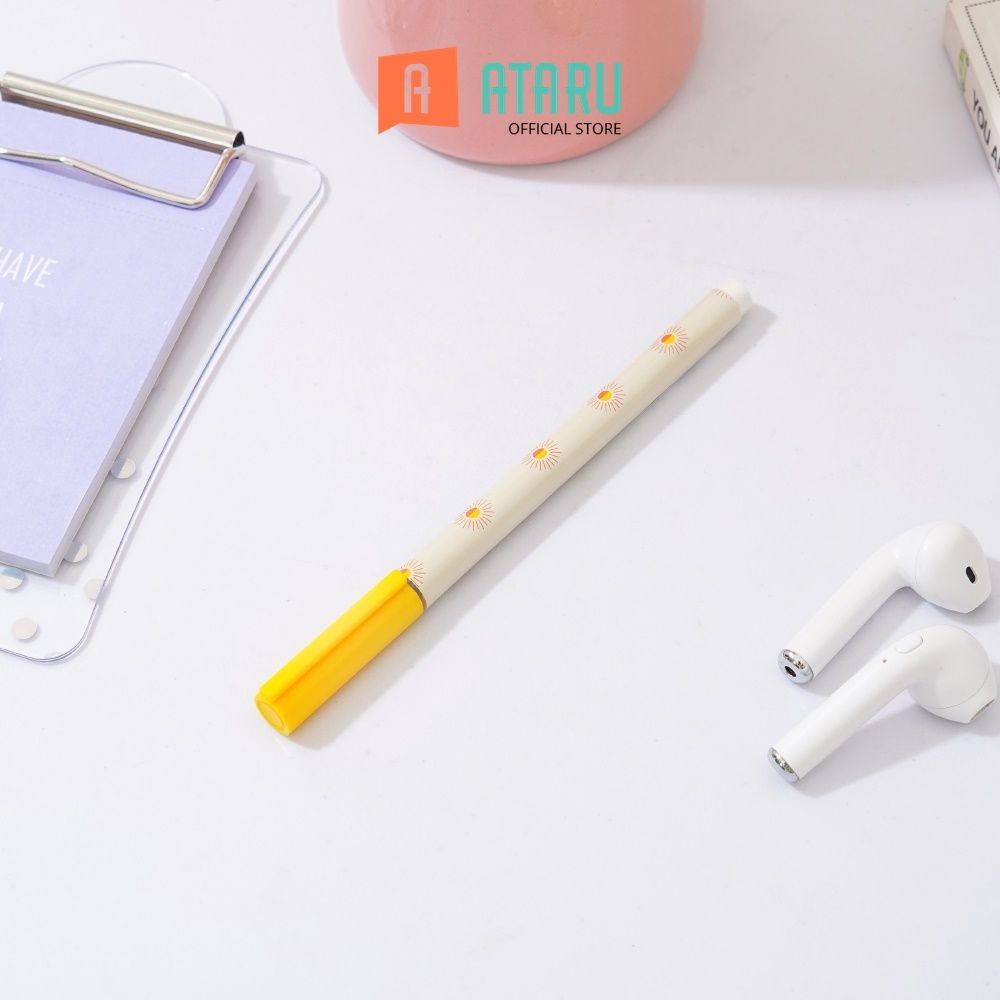 

Ataru Pulpen Biru Winter Sun - Kuning Pena Perlengkapan Menulis Bolpoin Set Alat Tulis Lucu Stationery